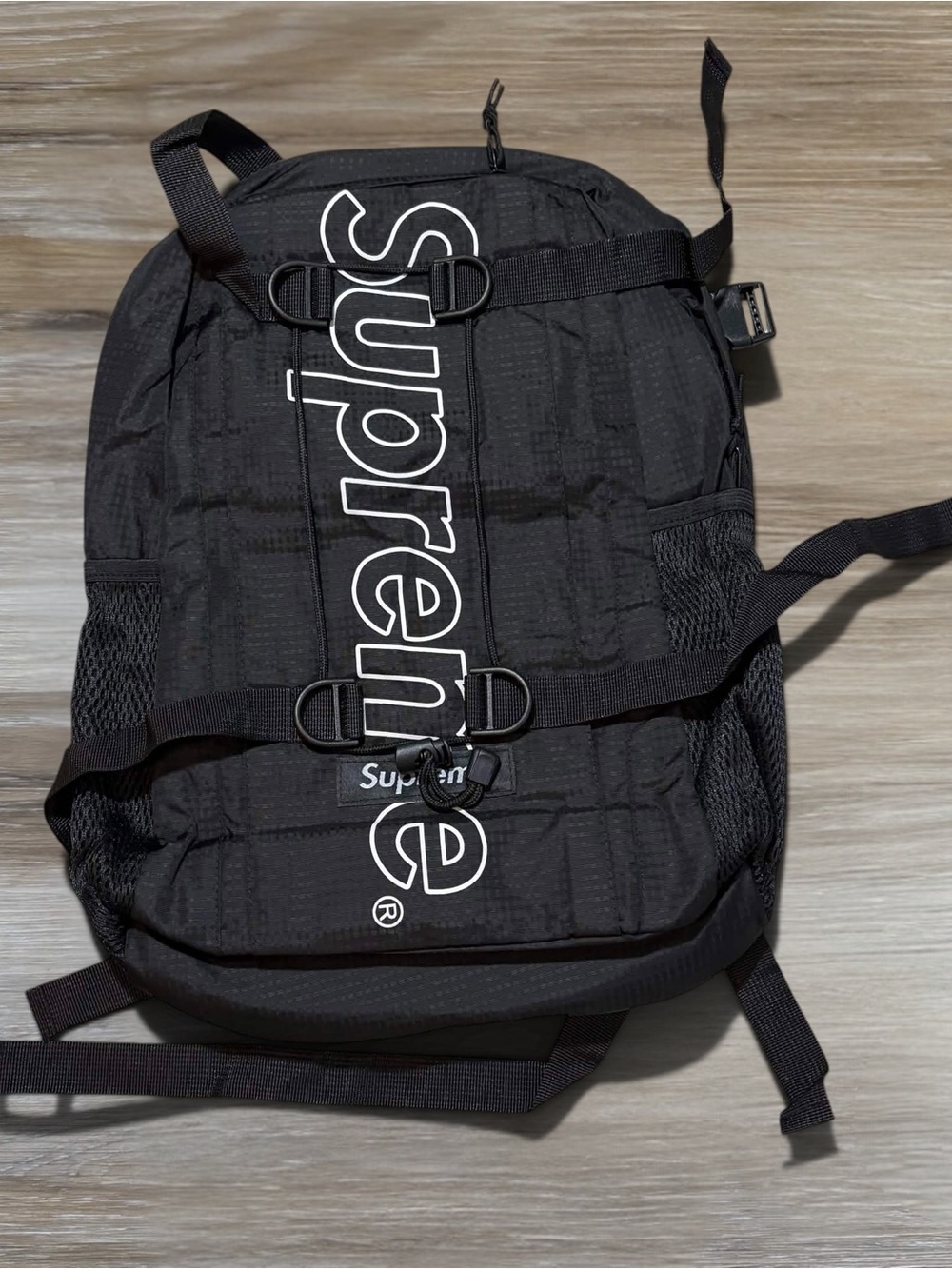 Supreme FW18 Black Backpack - Pre-Owned with Tags OS
